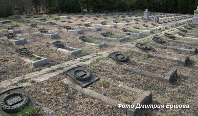 Русское мемориальное кладбище в Порт-Артуре, участок одинаковых детских могил, фото Дмитрия Ершова